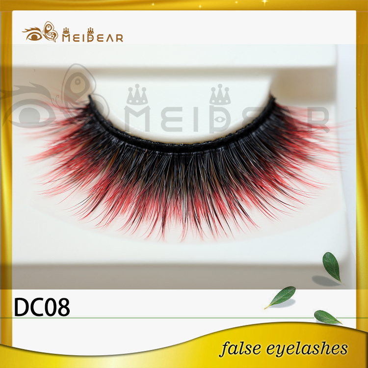 Wholesale price high quality colored faux eyelashes made in indonesia